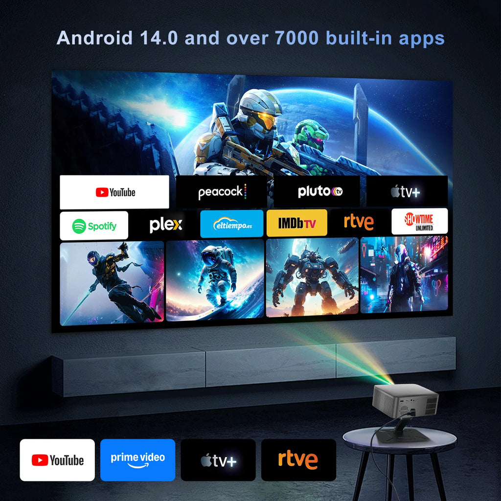 Salange P60Pro Portable Projector 8K Android 14.0