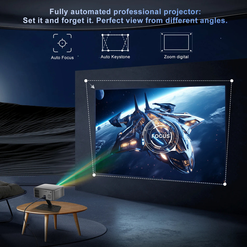 Salange P60Pro Portable Projector 8K Android 14.0