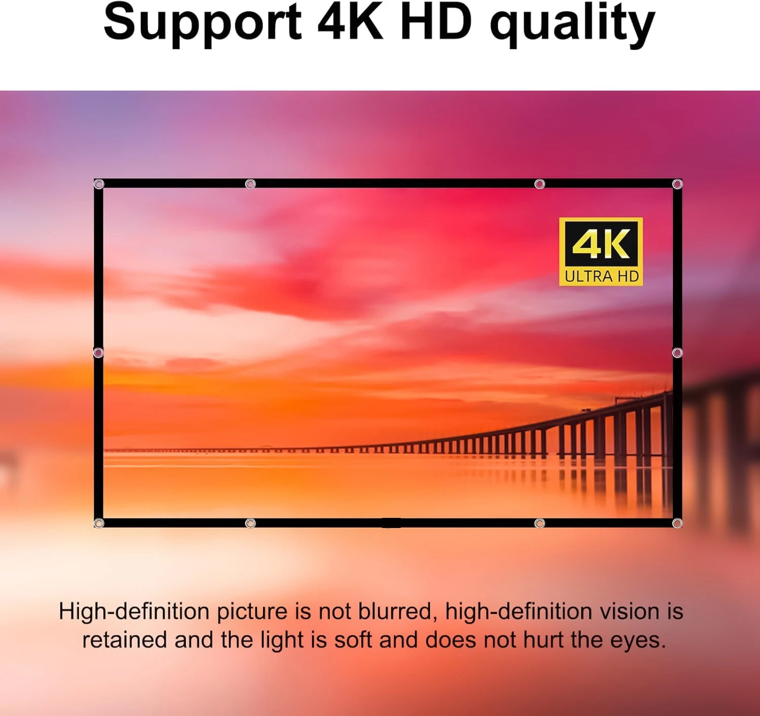 72-100-120 Inch 4k projector screen.
