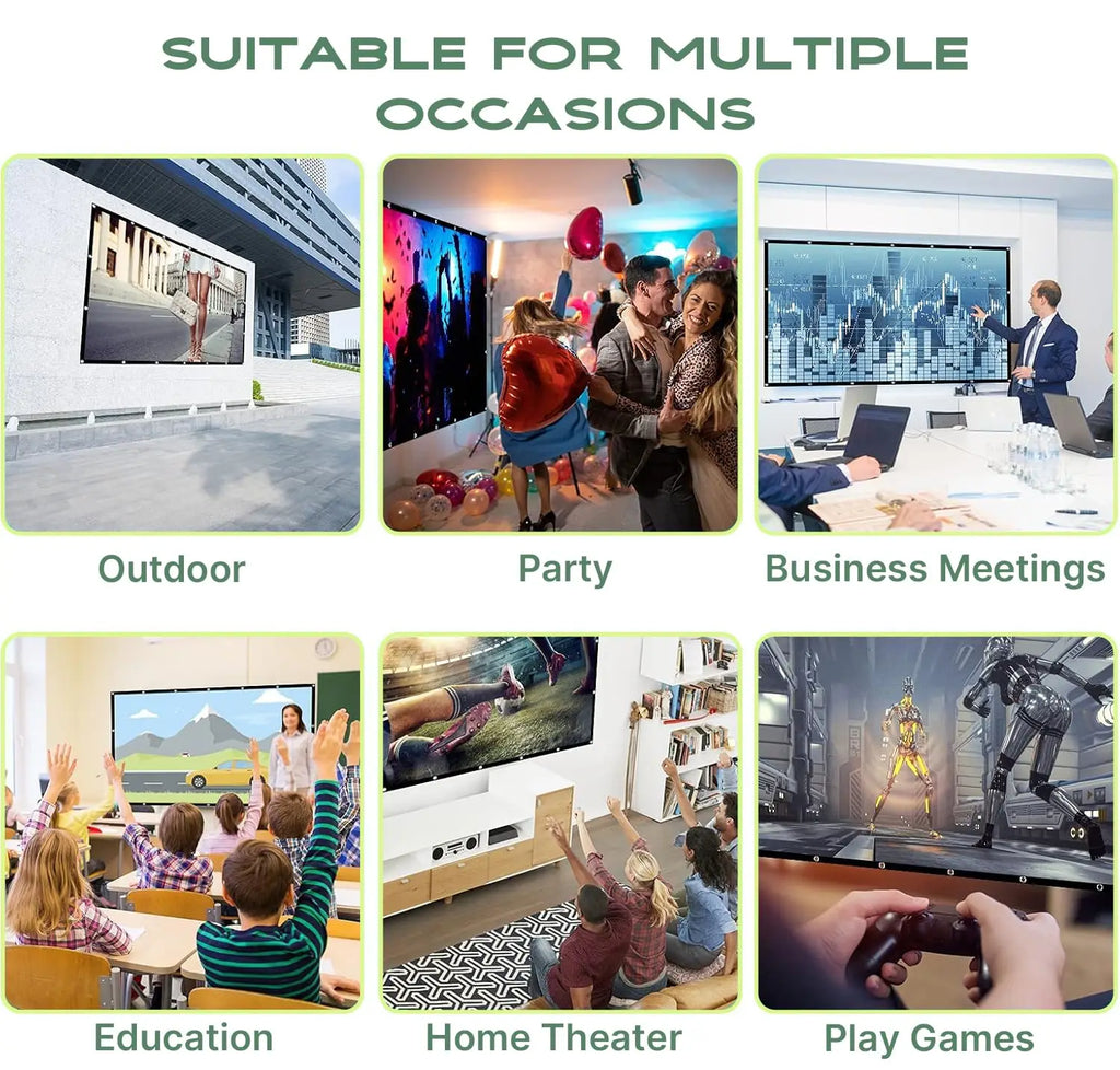 72-100-120 Inch 4k projector screen.