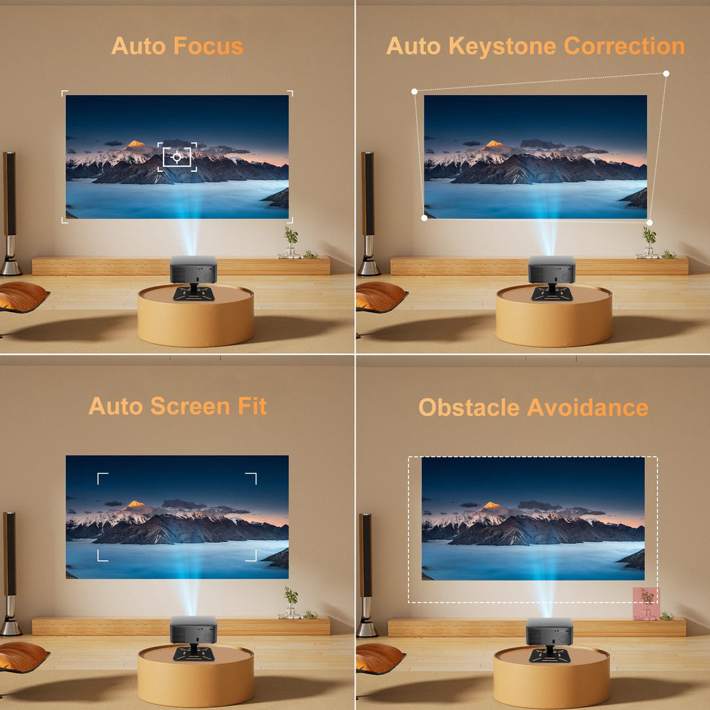 Salange P60Pro Portable Projector 8K Android 14.0
