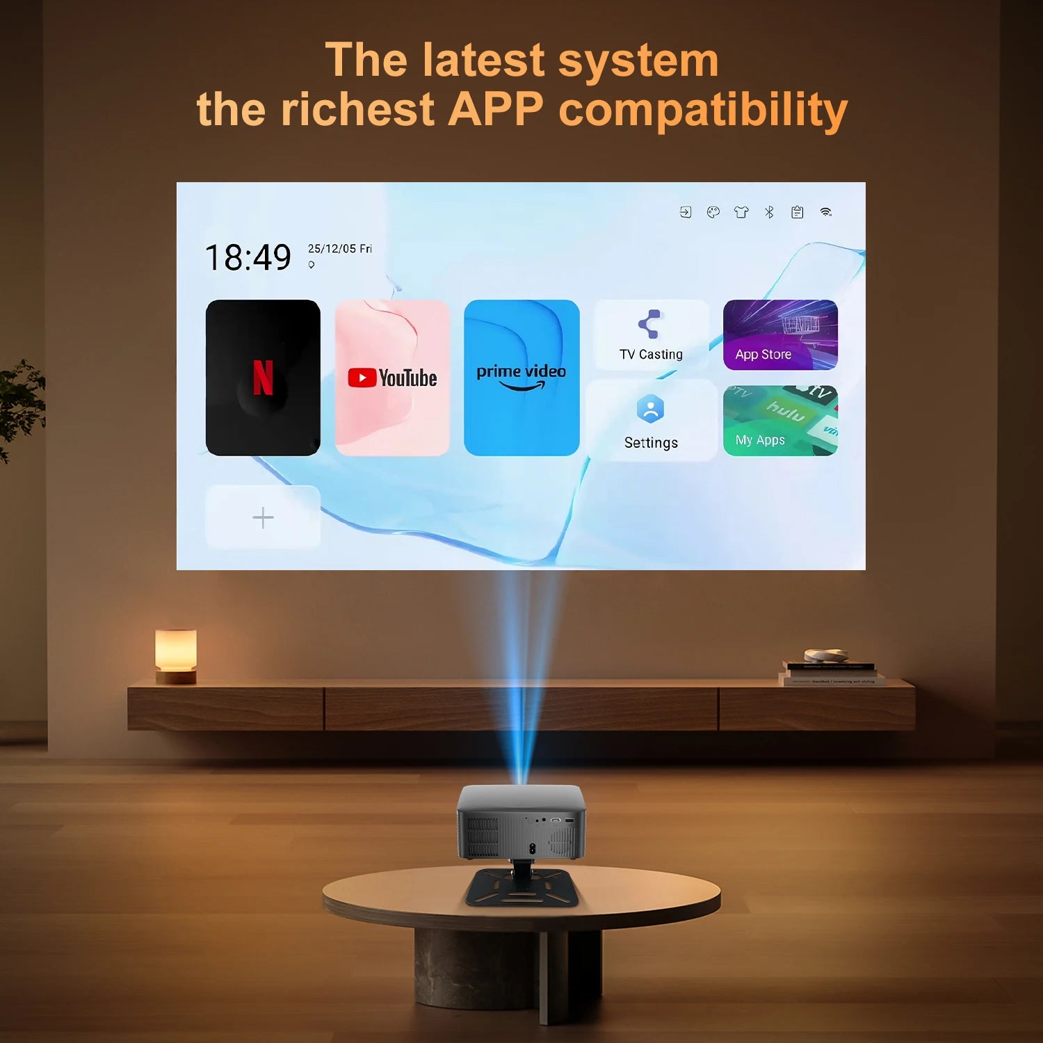 Salange P60Pro Portable Projector 8K Android 14.0