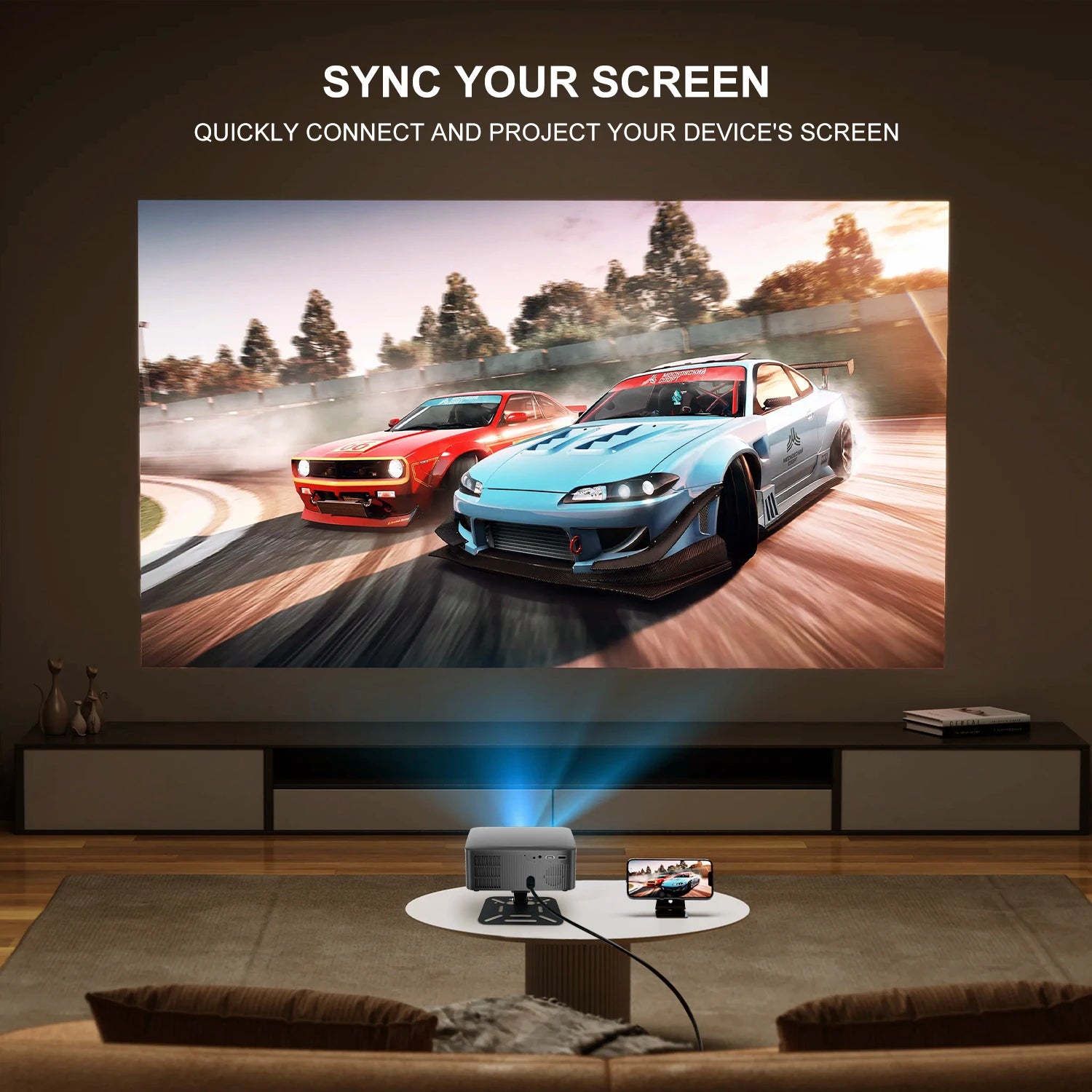 Salange P60Pro Portable Projector 8K Android 14.0