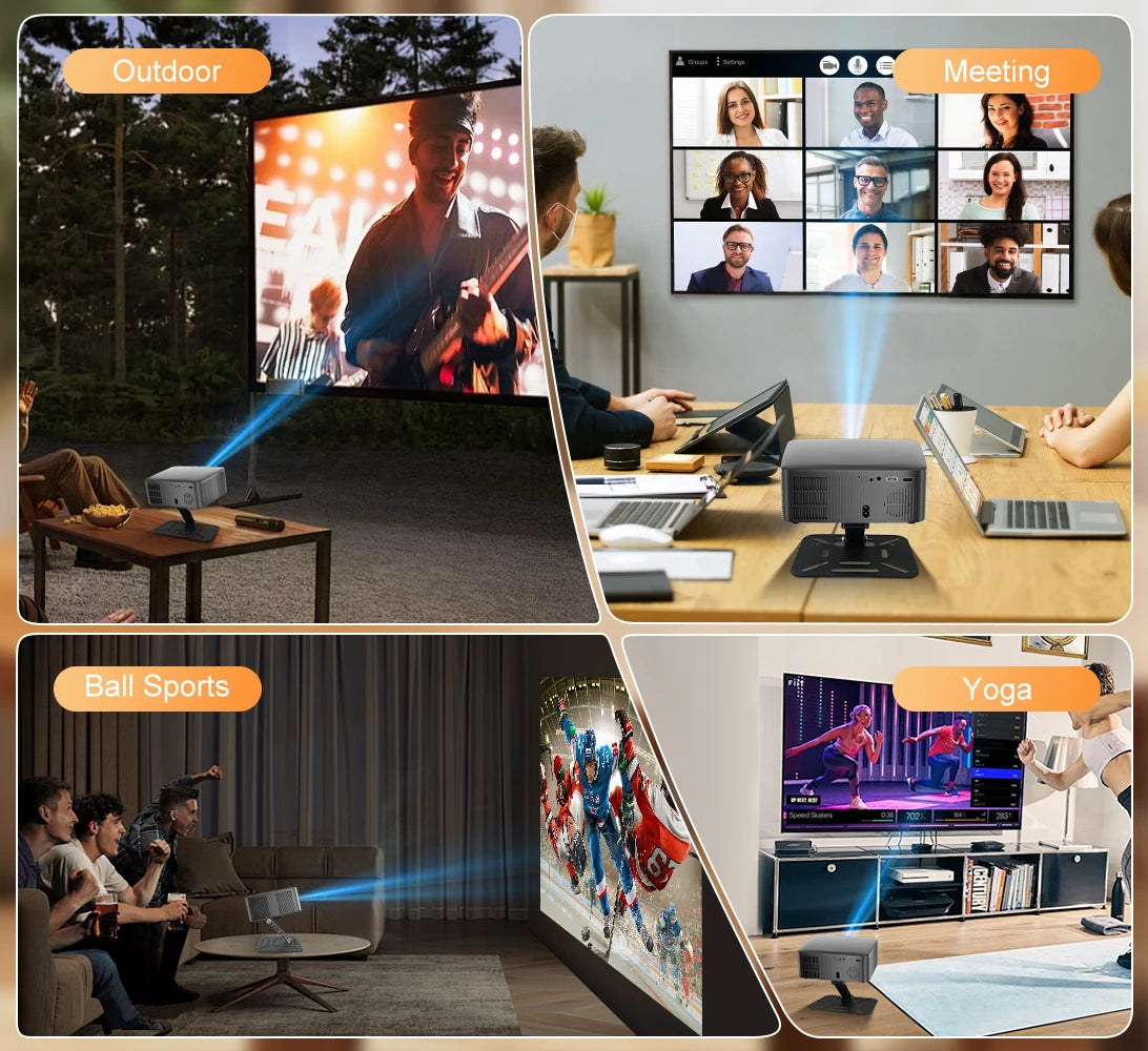 Salange P60Pro Portable Projector 8K Android 14.0