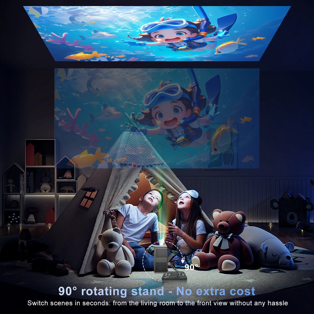 Salange P60Pro Portable Projector 8K Android 14.0