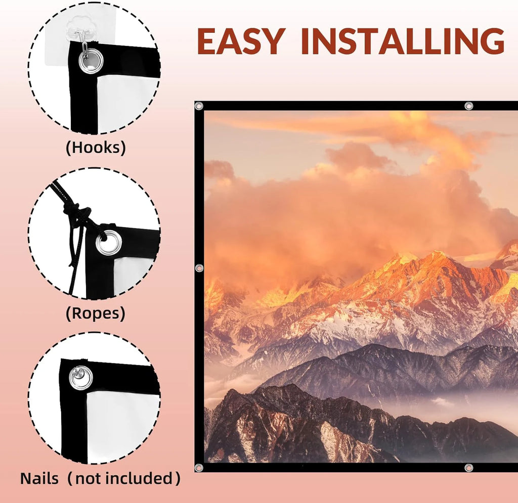 72-100-120 Inch 4k projector screen.